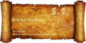 Barta Vivien névjegykártya